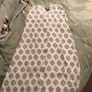 Medium by Halo Halo 100/% Cotton Muslin Sleep Sack Wearable Blanket Gray Tree Leaf